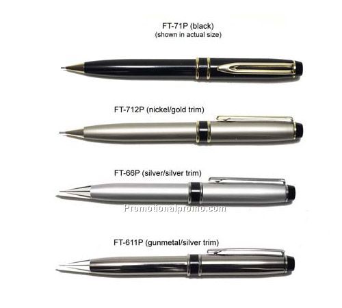 Flat Top Pencil - Gunmetal/Silver Trim