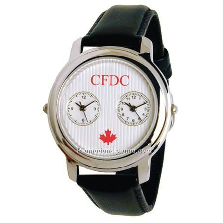 GLOBE TROTTER Unisex/Black Leather Strap