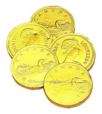 Gold Foiled Chocolate Loonies