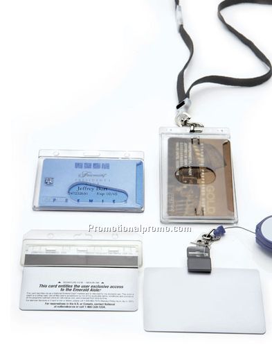 Half size plastic card holder