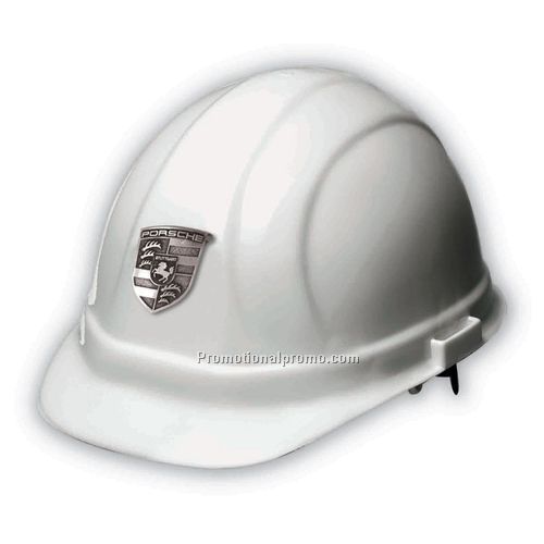 Hard hat with custom pewter emblem