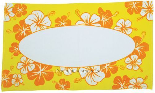 Hibiscus Collection Beach Towels - Yellow