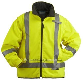 High Visibility 2-in-1 Thermal Jacket With Detachable Sleeve Feature