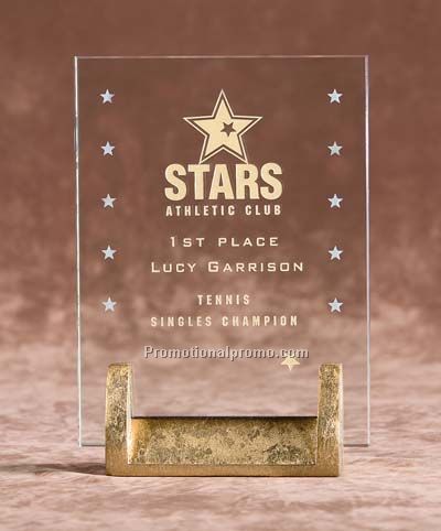 Jade Glass Desk Award