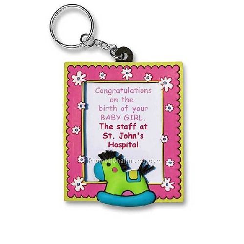 Key Tags with Picture Frame - 3" x 3"
