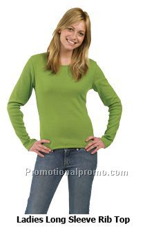 Ladies Long Sleeve Rib Top