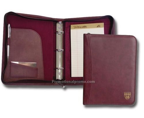 Leather Junior Zipper Binder