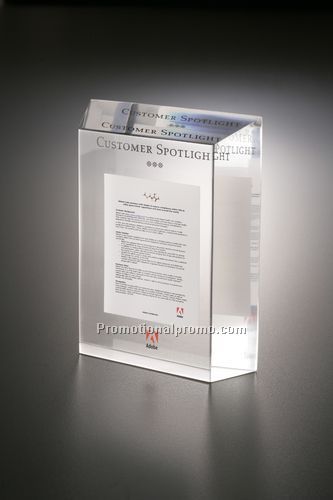 Lucite Embedment Beveled Rectangle Award