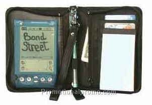Luxurious JDD Leather Zippered PDA Case with Jotter