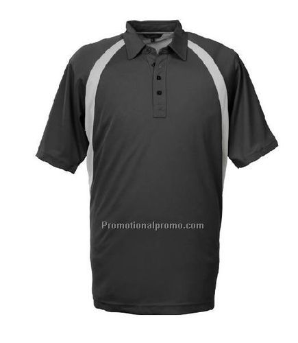 MEN'S 2-TONE COOLON GOLF SHIRT - Black