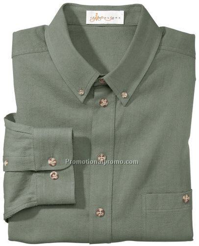 MEN37459 DIAMOND DOBBY BUTTON-DOWN LONG SLEEVE SHIRT