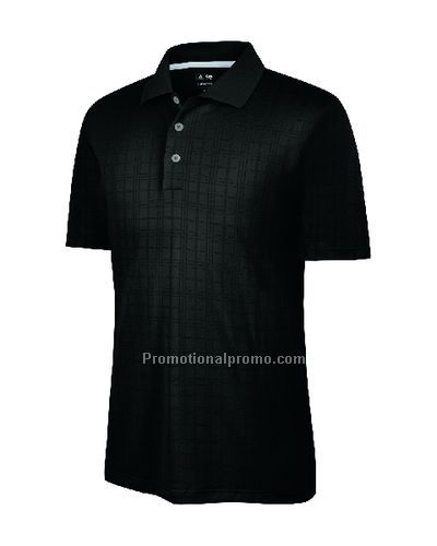 Men37491 Climacool Plaid Texture Polo - Black