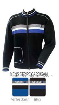 Mens Striped Cardigan
