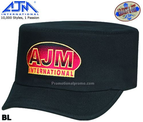 Military Adjust-A-Fit Style. Brushed Cotton Drill/Spandex, 2 Panel Caps