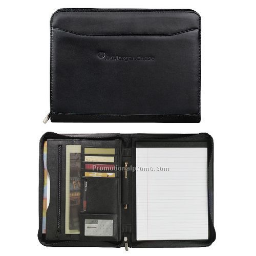 Millennium Leather Zippered Padfolio