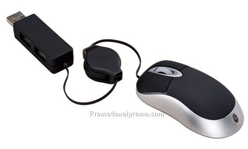Mini Optical Mouse with USB HUB v1.1