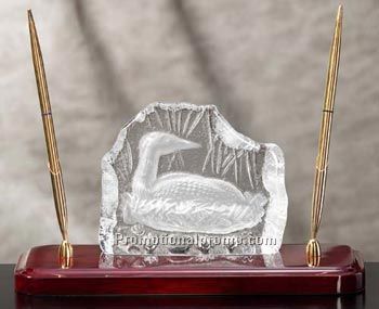 Piano Finish Pen Set with Glass Loon - 6