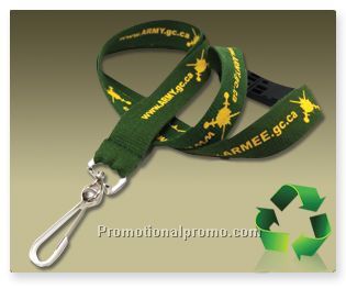 REC LANYARD SILK SCREENED ORGANIC COTTON