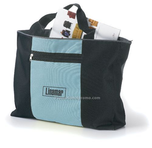 Retro Single Pocket Tote - Blue/Unprinted