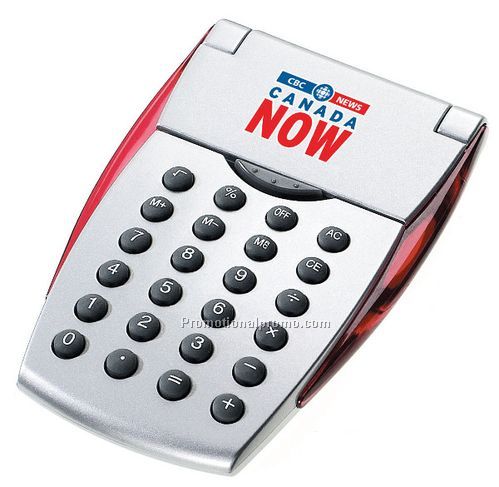 Robotic Flip Top Calculator - Red