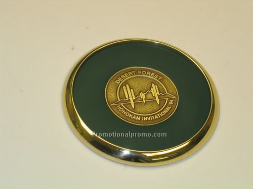 SOLID BRASS ROUND COASTER