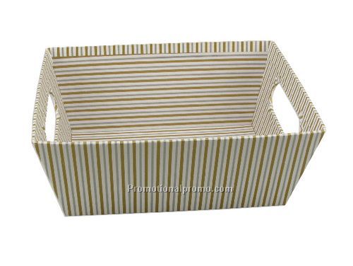 Silver and Gold Striped Gift Tray