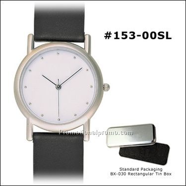 Silver case, leather