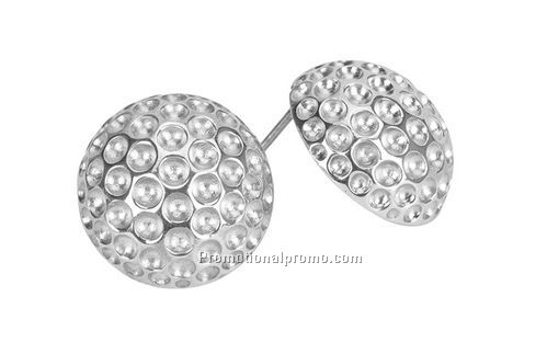 Sterling silver golf ball earrings