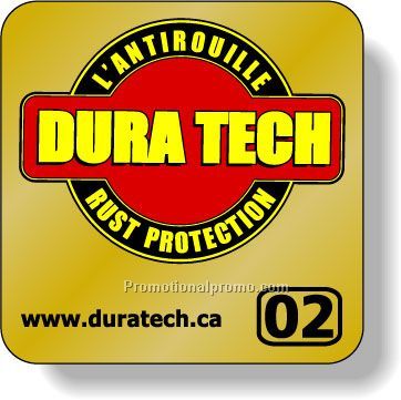 Stock Shape Dull Gold Foil Paper Roll Labels - Square with round corners