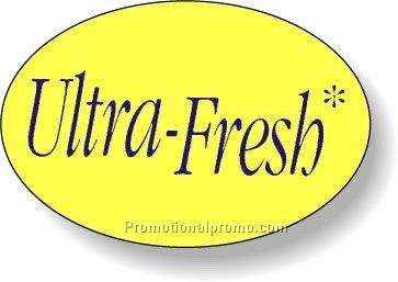 Stock Shape Fluorescent Chartreuse Roll Labels - Oval