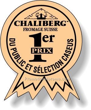 Stock Shape Fluorescent Orange Roll Labels - Medallion