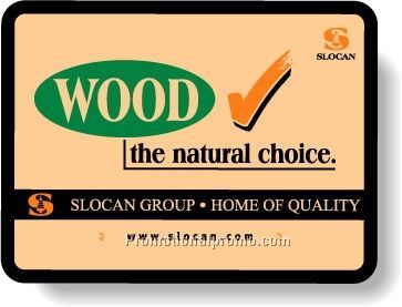 Stock Shape Fluorescent Orange Roll Labels - Rectangle with round corners