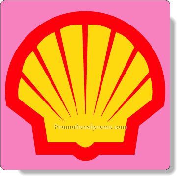 Stock Shape Fluorescent Pink Roll Labels - Square with round corners