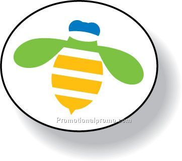 Stock Shape White Gloss Block-out Roll Labels - Oval