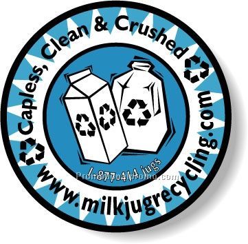 Stock Shape White Matte Polyolefin Roll Labels - Circle