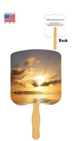 Sunrise Stapled Religious Fan