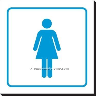Symbol Sign - Women's Washroom 6" x 6"