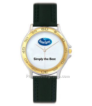 Team - gent's 2 tones watch with leather strap