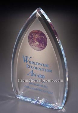 Teardrop w/ Blue Ripple Bottom & Beveled Edges