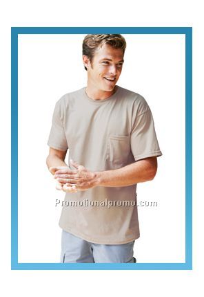 Ultra cotton 39200Adult pocket t-shirt 10.1 oz.