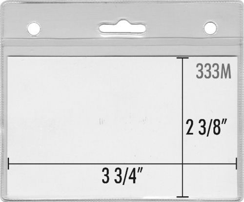 Vinyl convention ID badge holder pouch #333M