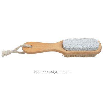 WOODEN BRUSH WITH PUMICE STONE