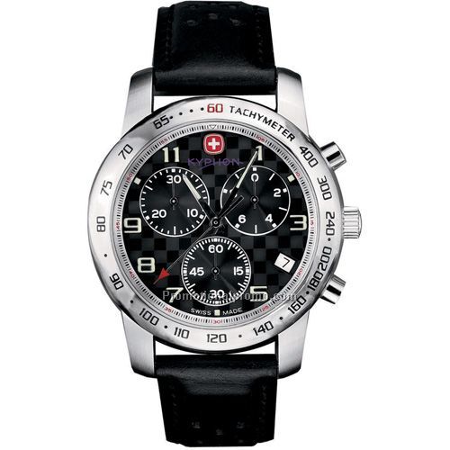 Wenger Mens Rallye des Alpes Black Strp Chronograph
