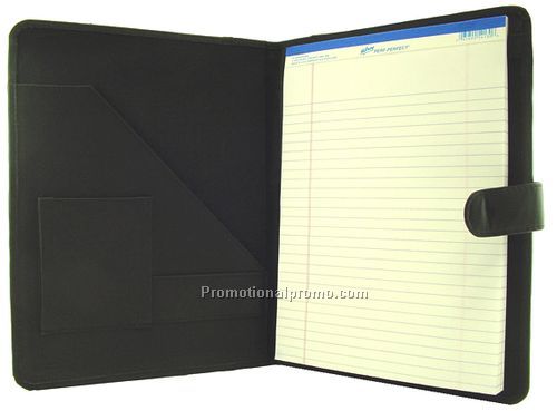 Writing Case / includes Letter Sized Note pad : 8.5X11 inches / Stone Wash Cowhide / Black