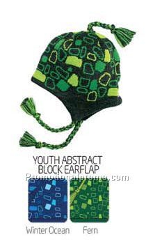 Youth Abstract Block Earflap