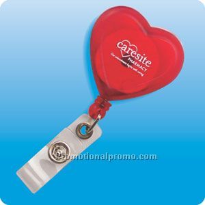 badge holder retract. heart