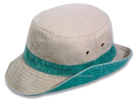 garment washed pigment dyed cotton twill bucket hat