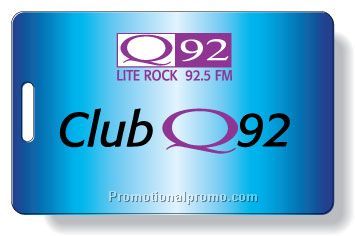 .025 White Polystyrene-alloy Luggage Tags / with loops supplied in bulk