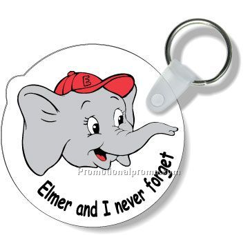 .030 Custom Shape White Plastic Key Tags / with compressed lamination both sides