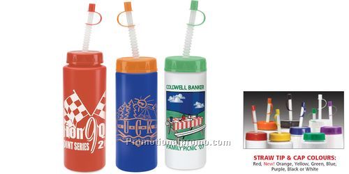 16 OZ SPORTS BOTTLE WITH STRAW CAP